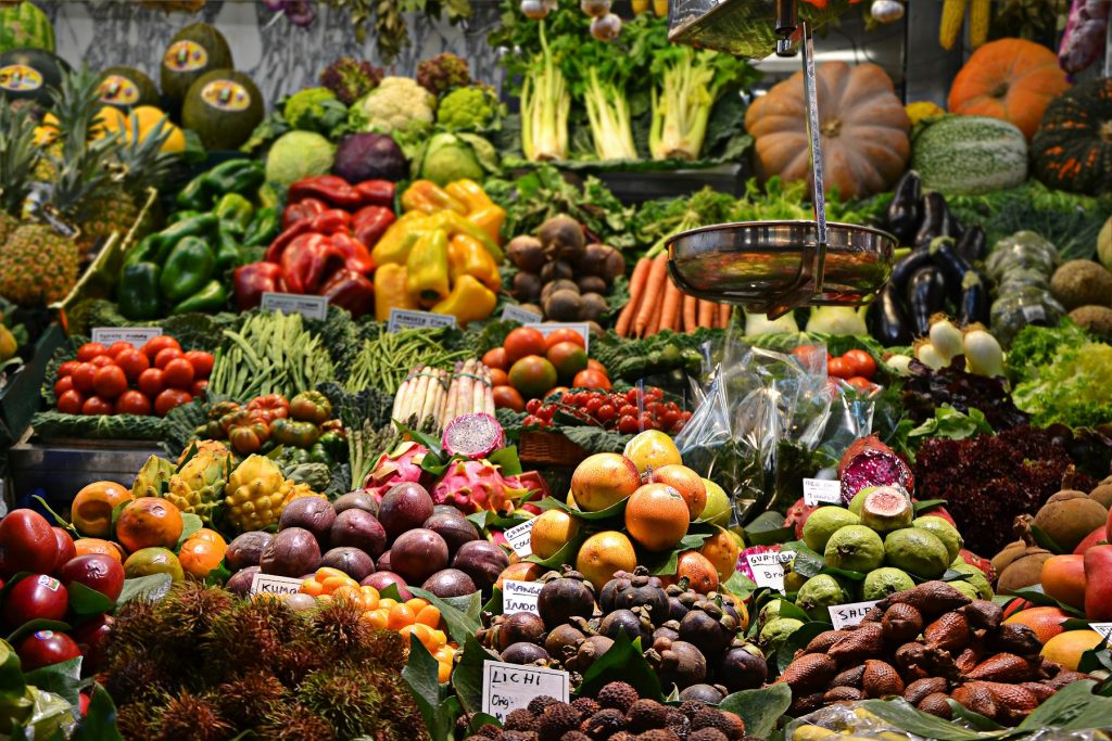 Verse groenten en fruit voor inkoop